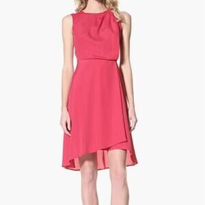 Vince Camuto Wrap Style Flowy Sleeveless Valentines Dress Red 4